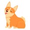 Funny corgi icon cartoon vector. Dog animal