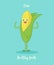 Funny corn with biceps.