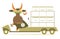 Funny cow drives a truck with dairy products illustration