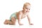 Funny crawling baby boy