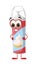 Funny Cream Bottle with eyes on white background, funny products series