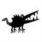 Funny crocodile black silhouette symbol