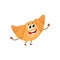 Funny croissant, bread roll character