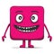 Funny cube dude. Square character. Vector