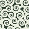 Funny curls seamless pattern, black and white vector background