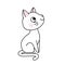 Funny and cute cartoon cat