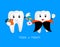 Funny Cute cartoon tooth character.