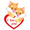 Funny and cute couple of furry ginger kittens.Greeting Card Vale