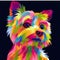 Funny and cute dog vector pop art full colours