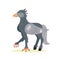 Funny cute hippogriff in a flat vector style.