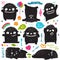 Funny Cute Little Black Monster Holiday Clip Art