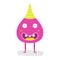 Funny Cute Pinky Onion Halloween Monster Flat Design Vector