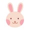 Funny cute rabbit little head animal cartoon