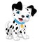 Funny dalmatian dog cartoon vector illustration