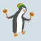 Funny dancing penguin