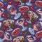 Funny desserts and sweets with berries seamless pattern.