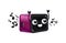 Funny digital radio receiver cartoon character