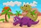 Funny dinosaur cartoon