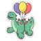 Funny dinosaur stegosaurus sticker