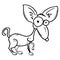 Funny dog sketch drawing. Vector of a small breed dog