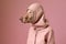 funny dog stylish colourful concept latex animal fashion art pet. Generative AI.
