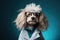 Funny Dog Wearing A Quirky Scientists Lab Coat And Glasses Funny Dog, Scientist Lab Coat, Quirky Gla