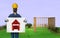 Funny Doghouse Home Improvement Illustration