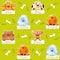 Funny dogs seamless pattern