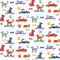 Funny dogs vector seamless pattern cartoon wallpaper