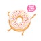 Funny donut character