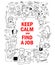 Funny Doodle People around Red Quote Text Work Hard, Play Hard
