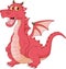 Funny dragon cartoon