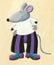 Funny dressed mouse