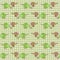 Funny dressed small dogs, taxes on light green checkered background