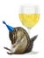 Funny drunk chipmunk, celebrate concept