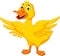 Funny duck cartoon posing