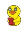 Funny Duck Sticker for Korean Messenger Kakao talk