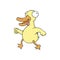 Funny duck walking