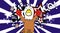 Funny eagle boxer cartoon background