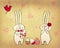 Funny easter bunnies