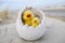Funny Easter Decoration on Beach
