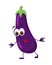 Funny Eggplant with eyes on white background