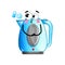 Funny electric kettle isolated cartoon character