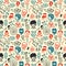 Funny element seamless pattern