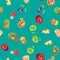 Funny exotic fruits pattern