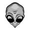 Funny extraterrestrial alien icon.