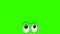 Funny eyes on light green background