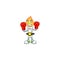 Funny Face Boxing white candle cartoon character design