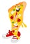 Funny face of pizza