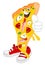 Funny face of pizza